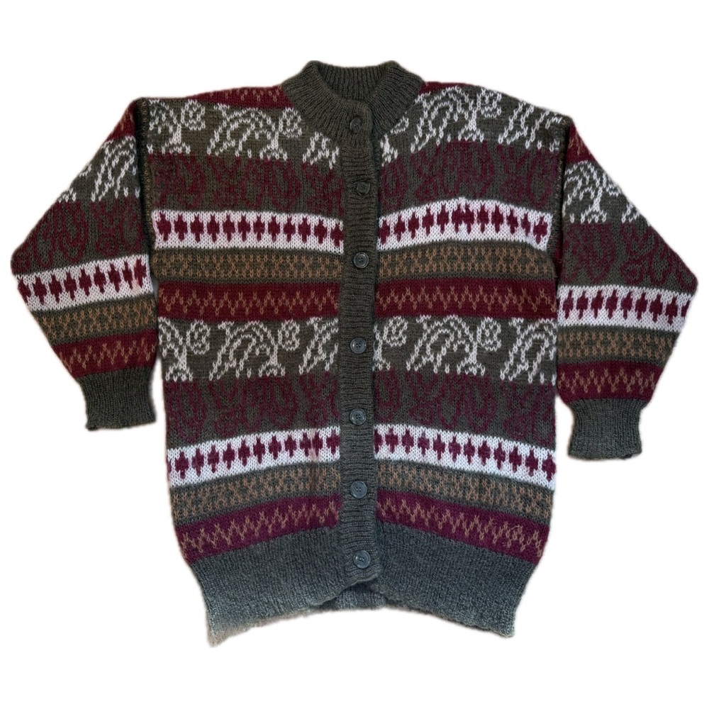 Vintage Tarrazia Mohair Blend Oversized Nordic Style Cardigan Size M